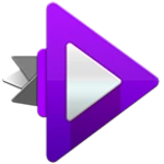 rocket player light purple theme android application logo